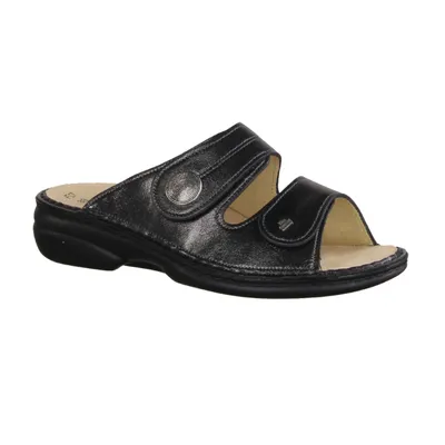 Produktbild von Finn Comfort Sansibar, Damen, Pantolette, Anthrazit Leder, lose Einlagen, bequem - Damenschuhe Pantolette /  Zehentrenner, Grau, leder (apollo)