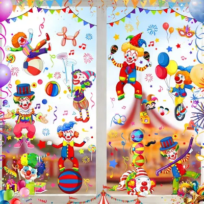Fensterbilder Karneval Köln, 9 Stück, bunt, PVC, 30x20 cm