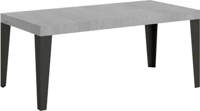 Imagen del producto de Mesa extensible de 90x90/246 cm, estructura "Flame Premium" en cemento gris antracita