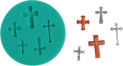 Produktbild von Silikonform für Zuckerpaste KREUZ KREUZE