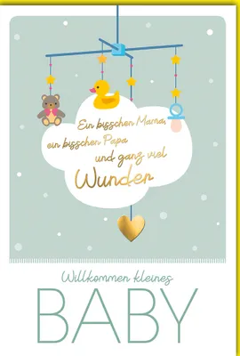 Produktbild von Geburt - Baby - Freudiges Ereignis - Karte mit Umschlag - Mobile