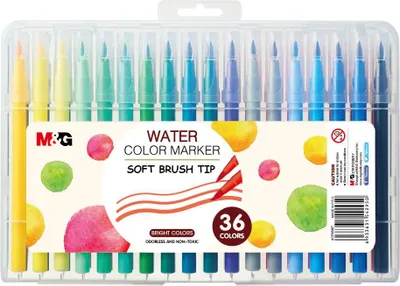 Produktbild von Wasserpinsel Stift 1-4 mm 36 Farben M&G