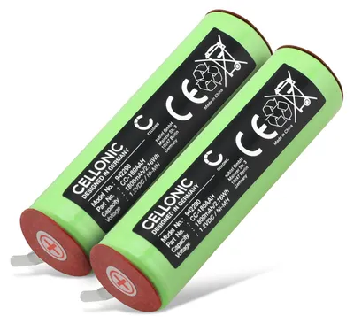 Produktbild von CELLONIC 2x Akku für Rasierer & Haarschneider Kompatibel mit Braun 1509, 4520, 5414, 180AAH - (1800mAh, 1.2V)
