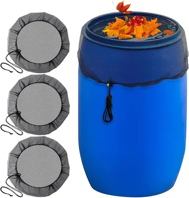 Productafbeelding van Regenvat Covers - Regenwater Filters - Afval Buiten Houden - Fijnmazig Net - 95 cm Diameter - Zwart