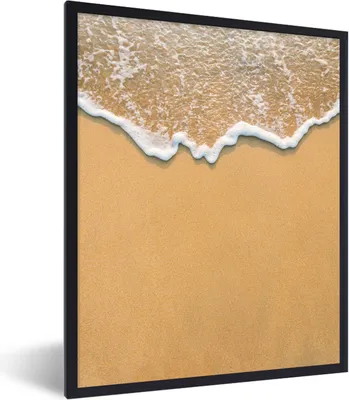 Produktbild von MuchoWow® Gerahmtes Poster Strand - Sommer - Meer 60x80 cm - Poster mit Schwarzem Bilderrahmen Wandposter Rahmen Foto Bilder - Premium - Wanddeko Wohnzimmer
