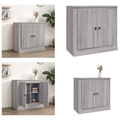 Produktbild von vidaXL Sideboard Grau Sonoma 70x35,5x67,5 cm Holzwerkstoff - Sideboard - Sideboards - Schrank - Lagerschrank