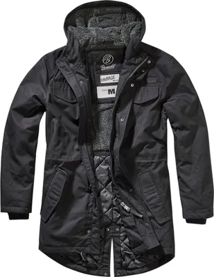 Produktbild von Brandit Winterjacke Herren Marsh Lake Teddyparka schwarz XXL