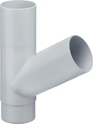 Produktbild von INEFA Abzweiger Fallrohr 60 Grad, PVC DN125/100 Grau Zubehör Fallrohr Kunststoff, einfache Steckmontage,  Germany