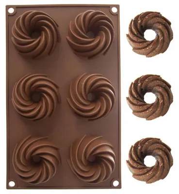 Produktbild von Orion Silikon Muffinbackform für 6 Stück, antihaft