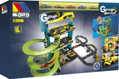 Produktbild von Molto Kinder Park Garage Parkhaus Autogarage mit Spielstraße 4 Ebenen 5 Autos
