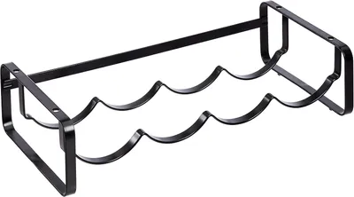 Produktbild von Weinflaschenhalter – Stapelbar – Tischregal – Schwarz – 40,01 x 9,5 x 19,99 cm