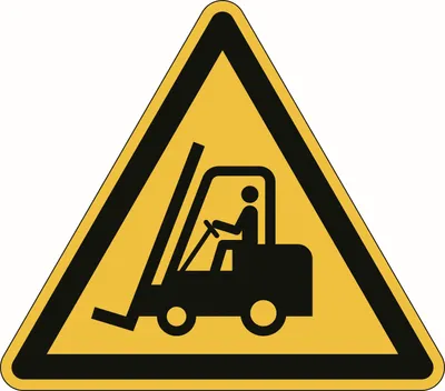 Immagine prodotto di DURABLE Pittogramma di pericolo "Attenzione! Passaggio carrelli" 430x430 mm, Giallo, 173404