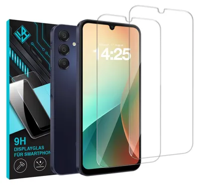 Produktbild von 2x 9H Schutzglas Displayschutzfolie für Samsung Galaxy A15 / A15 5G Displayglas Displayschutz Glas Panzerfolie Schutzglasfolie