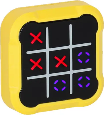 Image de KIK KX2994 : Jeu électronique de morpion, console portable, couleur jaune