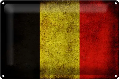 Produktbild von Blechschild Flagge Belgien, 30 x 20 cm, Blechschilder Fahne Nationalität