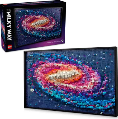 Produktbild von LEGO Art Droga Mleczna, Zestaw Konstrukcyjny dla Dorosłych Fanów Kosmosu i Astronomii, Dekoracje na Ścianę z Efektem 3D, Ozdoby do Salonu i do Biura, Pomysł na Prezent dla Kobiet i Mężczyzn, 31212
