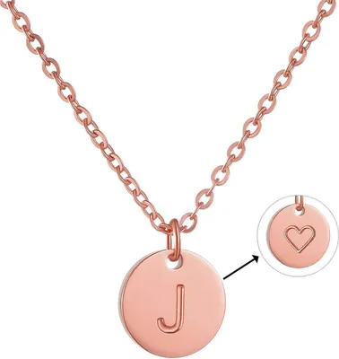 Produktbild von Initialen Kette mit Buchstaben Anhänger Roségold Schmuck Damen