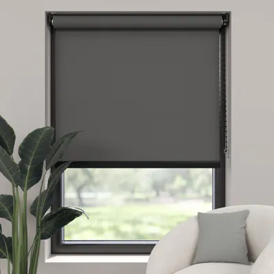 Produktbild von Rollos - lichtdurchlässig Anthrazit- 100x275cm - Fenster und Tür Jalousie