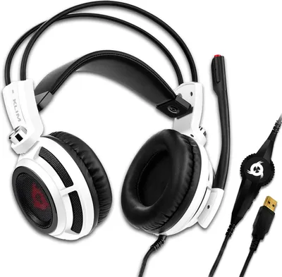 Produktbild von Micro Gamer Headset - 7.1 Surround-Sound - Hochqualitativer Klang - PS5 Headset mit Integrierte Vibrationen - Perfekt für PC Gaming, PS4, PS5 - Weiß