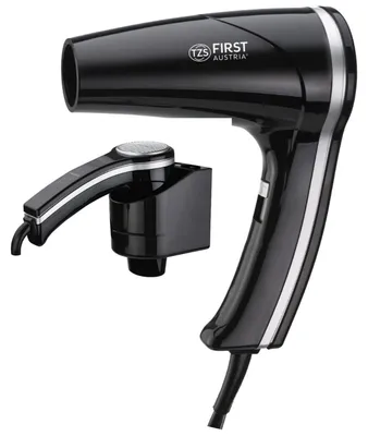 Immagine prodotto di Asciugacapelli TZS First Austria | Montaggio a parete | Ingombro ridotto | 1200 W | 2 livelli di calore | 1 livello di velocità | Nero *Articolo di seconda scelta*