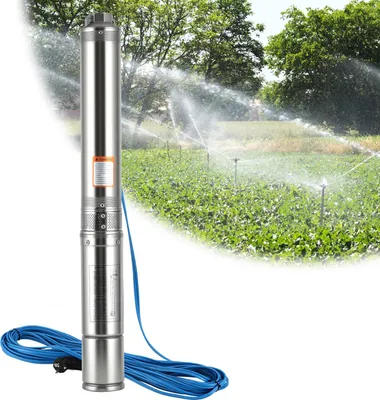 Immagine prodotto di Ikodm 750 W / 1,0 CV Pompa per pozzi profondi Pompa da pozzo da 4 pollici fino a 4000 l/h Resistente alla sabbia Pompa sommergibile Pompa per acqua in acciaio inossidabile Pompa da giardino