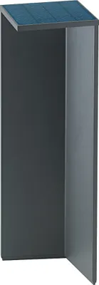 A product shot of a solar-powered pathway light.