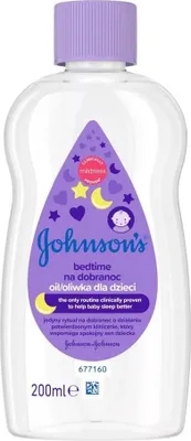 Produktbild von Johnson & Johnson Baby Nachtpflegeöl, 200 ml - Sanfte Beruhigungsformel für Babysajarat.