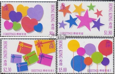 Produktbild von Briefmarken Hongkong 1992 Mi 679-682 (kompl.Ausg.) postfrisch Grußmarken