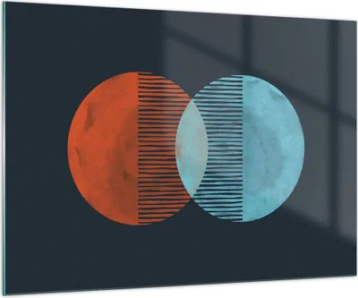Produktbild von Bilder auf glas - Einteilig - Geometrie Abstraktion Minimalismus - 100x70cm - Glasbilder - Wandbilder - Bilder - Wanddekoration aus Glas - Glas Bilder - Wandbild auf Glas - GAA100x70-5042