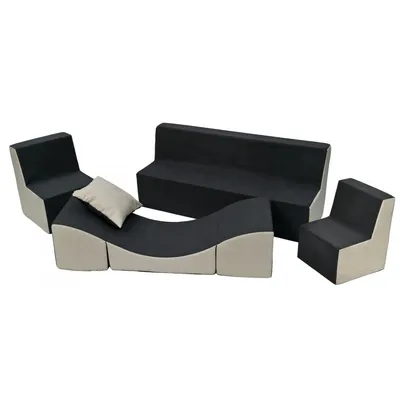 Produktbild von Kinderzimmermöbel-Set: 2xSessel+Sofa+Klapphocker, Ruhespiel