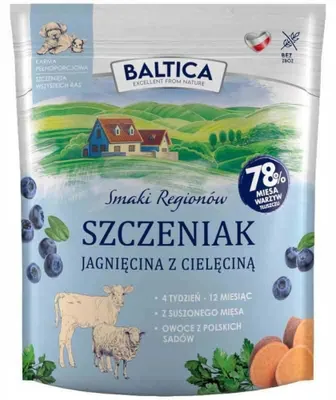 Zdjęcie produktu dla Sucha karma dla szczeniąt BALTICA Smaki regionów Jagnięcina 1kg