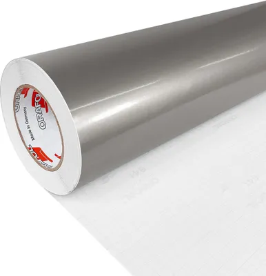 Produktbild von DecoMeister Möbelfolie selbstklebend 100x100 cm - Silber Hochglanz - Einfarbig Klebefolie für Möbel - Klebefolie Möbel für einfache Anwendung, ideal für die Renovierung von Küche oder Bad - Möbelfolie