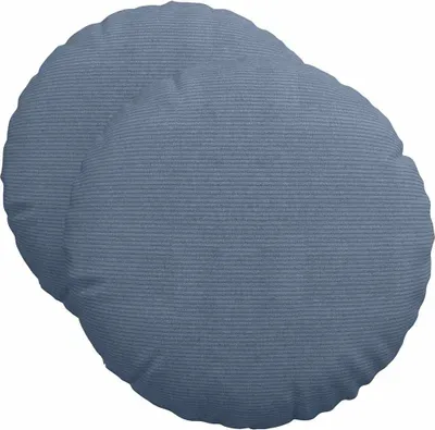 Immagine prodotto di vidaXL Cuscini per seduta, 2 pezzi, tessuto corda, blu, diametro 50 x 19 cm