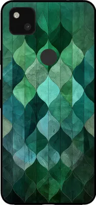 Image de Housse de téléphone portable pour Google Pixel 4A avec impression de feuilles vertes - TPU Backcover Case Green Leaf Design - Vert