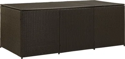 Produktbild von "Winter Sale"Gartenbox Poly Rattan 180x90x70 cm Braun - Gartenboxen - clorisNeu9709295