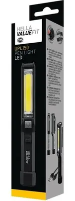 The image shows the packaging of a HELLA UPL150 PEN LIGHT LED.
