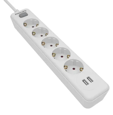 Obrázok produktu pre Napájacia lišta s 5 zásuvkami Philips