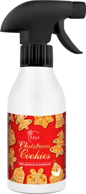 Produktbild von KALA - Lufterfrischer Duftölspray CHANTI, Raumspray mit Geruchsneutralisation, Raumduft Spray Hält bis zu 48h, Air Freshener mit Aktiv Neutralisator - Christmas Cookies, 250ml