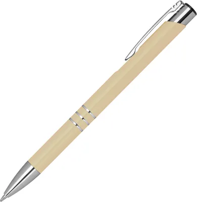 Produktbild von 10 Kugelschreiber aus Metall / Farbe: elfenbein