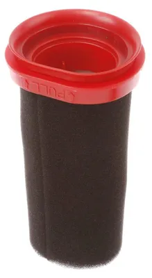A close-up product shot of a vacuum cleaner motor protection filter.