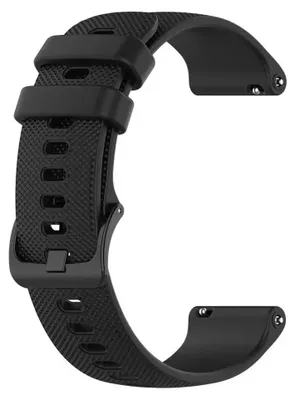 Obrázek produktu pro Řemínek na hodinky, silikonový materiál, kompatibilní s modely Garmin, černý, 20 mm