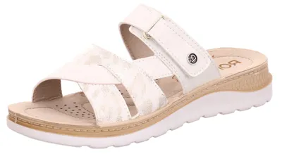 Produktbild von Rohde Damen Pantolette mit weicher Lederdecksohle Baviera 1317, Größe:38 EU, Farbe:Weiß