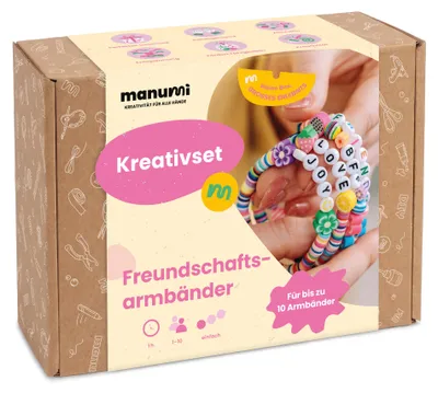 Produktbild von Manumi Freundschaftsarmbänder DIY-Set, bis zu 10 Stück, KI-generiertes Bild