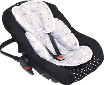 Produktbild von Sitzverkleinerer Baumwolle Kind für Auto Kindersitz Baby Schale Einsatz Einlage- 9 - Star Dunkel