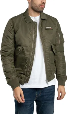 Produktbild von Schott Abnehmbare Bomberjacke, Grün M