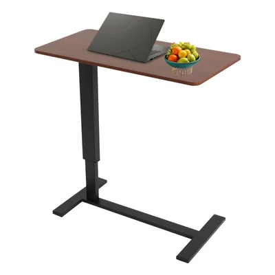Image de Table d'appoint réglable en hauteur, table de nuit pliante, table de soins Table d'ordinateur portable avec roulettes pour le salon
