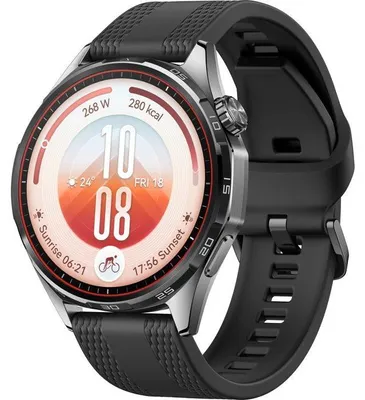 Immagine prodotto di Smartwatch Huawei Watch GT 7, modello da 46 mm, colore nero, con GPS, autonomia di 21 giorni, NFC, cinturino in fluoroelastomero EasyCross, compatibile con iOS e Android