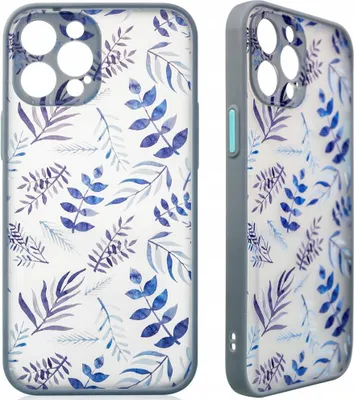 Image de Design Case Case pour Iphone 12 Pro Max Cover in Flowers Dark Blue