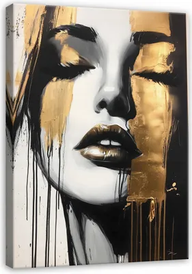Produktbild von Leinwandbilder Wandbild Abstrakt Frau 60x40 cm XXL Modern Leinwand Bilder Leinwandbild Wohnzimmer Schlafzimmer Wanddeko