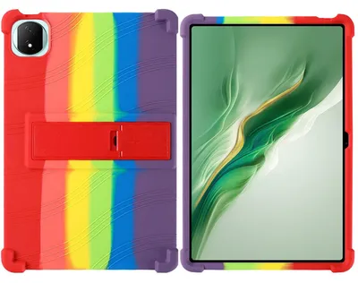 Produktbild von Tablet Hülle für Honor MagicPad 3 /MagicPad 3 Pro, Stoßfeste Weiches Silikon Schutzhülle mit Standfunktion Bunt